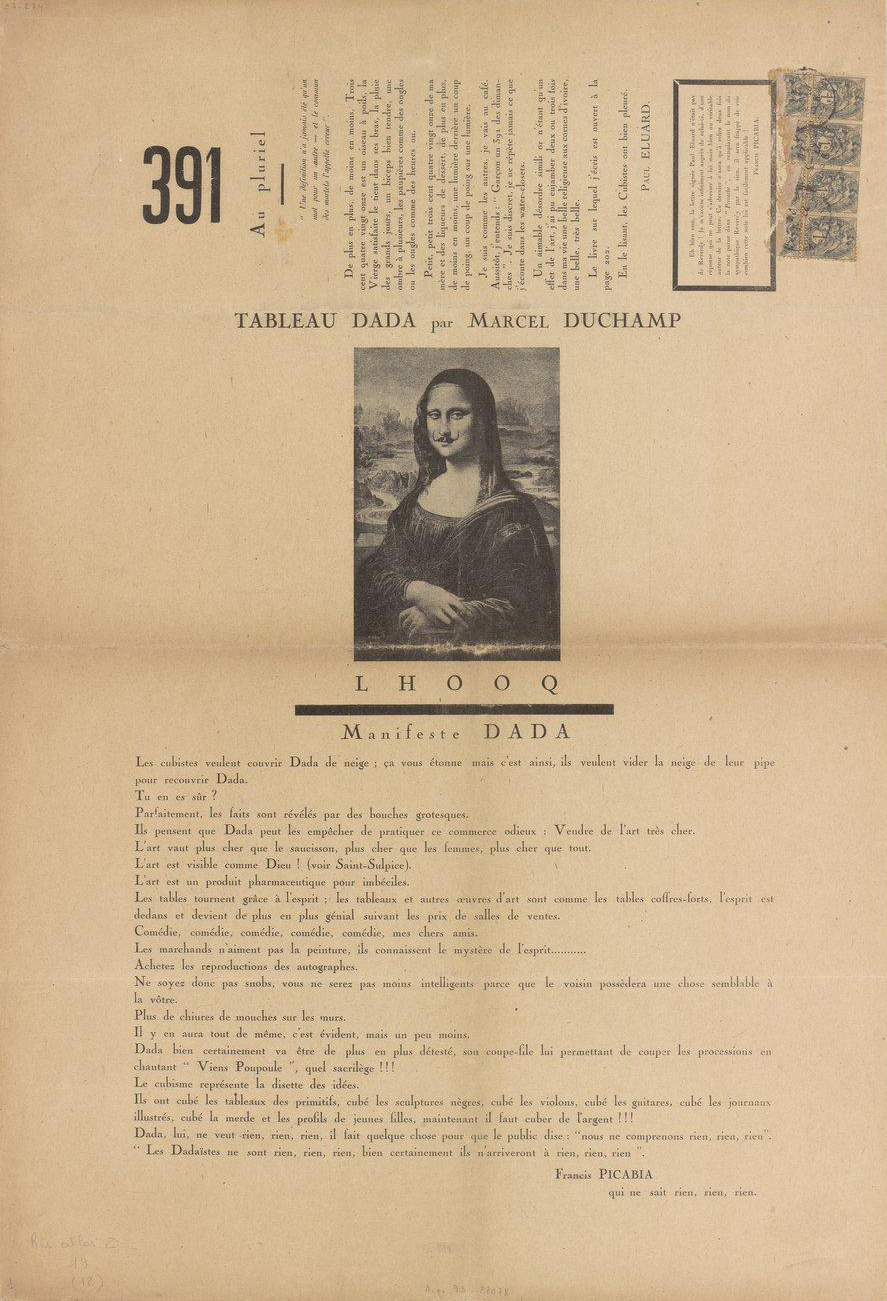 Marcel_Duchamp,_1919,_L.H.O.O.Q.,_391,_n._12,_March_1920
