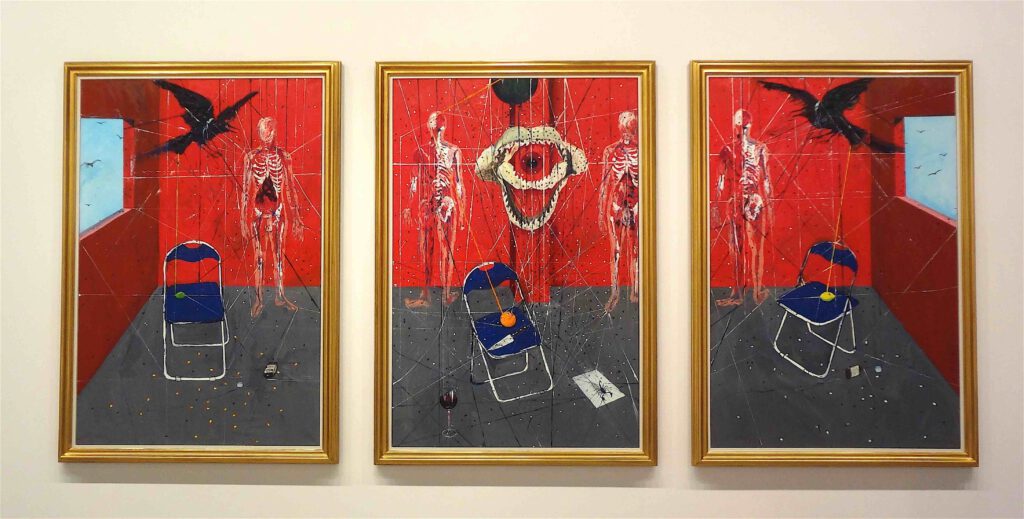 Damian Hirst “Insomnia” 2008, Triptych, oil on canvas