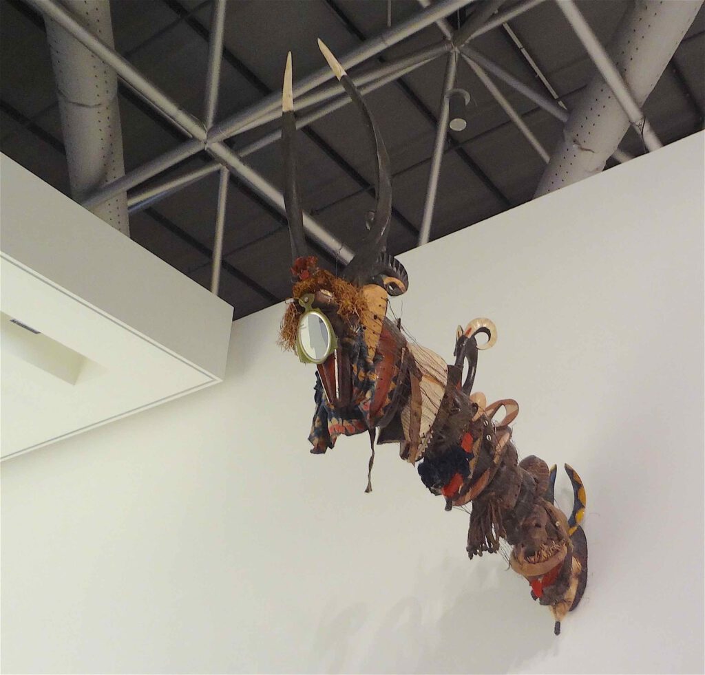 David Hammons “Cultural Fusion” 2000, Wooden masks