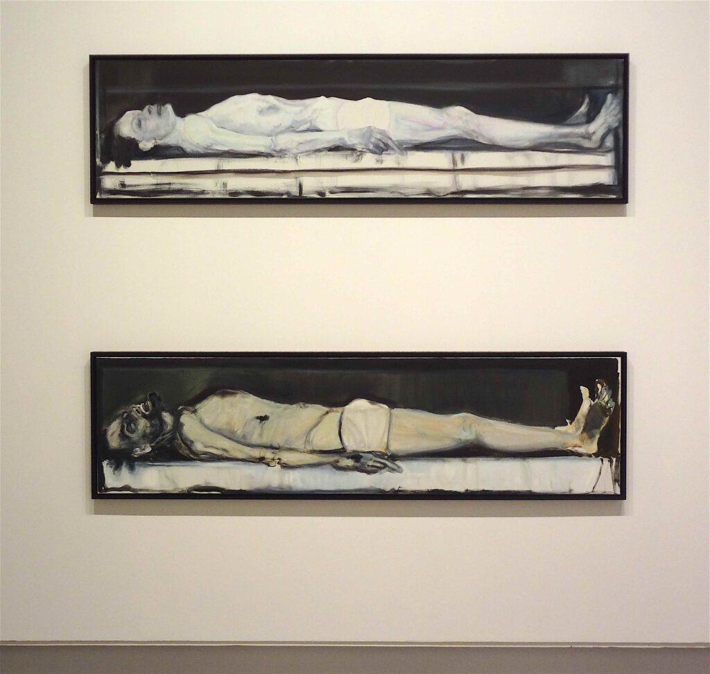 Marlene Dumas “Gelijkenis I & II” 2002, Diptych, oil on canvas