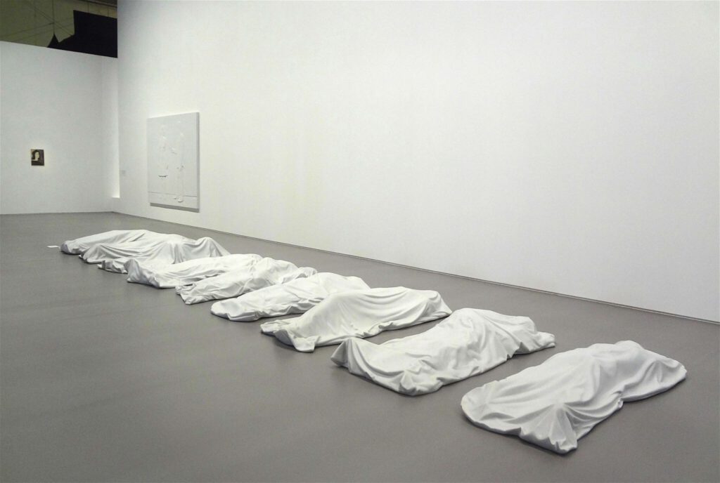 Maurizio Cattelan “All” 2007, 9 Carrare white marble sculptures