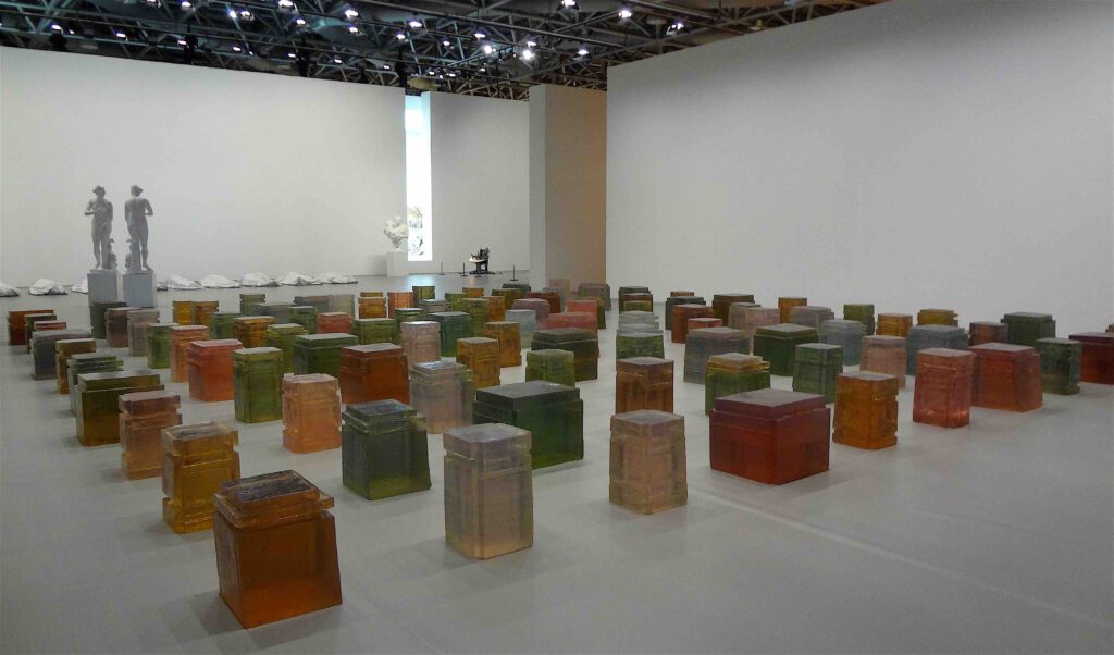 Rachel Whiteread “Untitled (One Hundred Spaces)” 1995, Resin, 100 elements