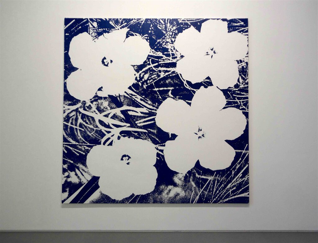 Sturtevant “Warhol Flowers” 1990, Silkscreen print on canvas