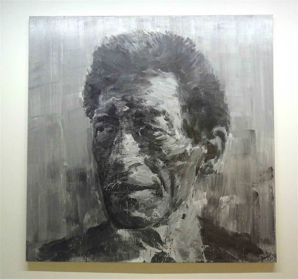 Yan Pei-Ming “Portrait de Giacometti” 2007, Oil on canvas