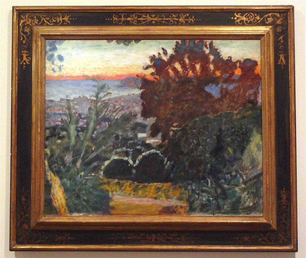 ピエール・ボナール「風景、夕日（ル・カネ）」1923年頃、ボナール美術館