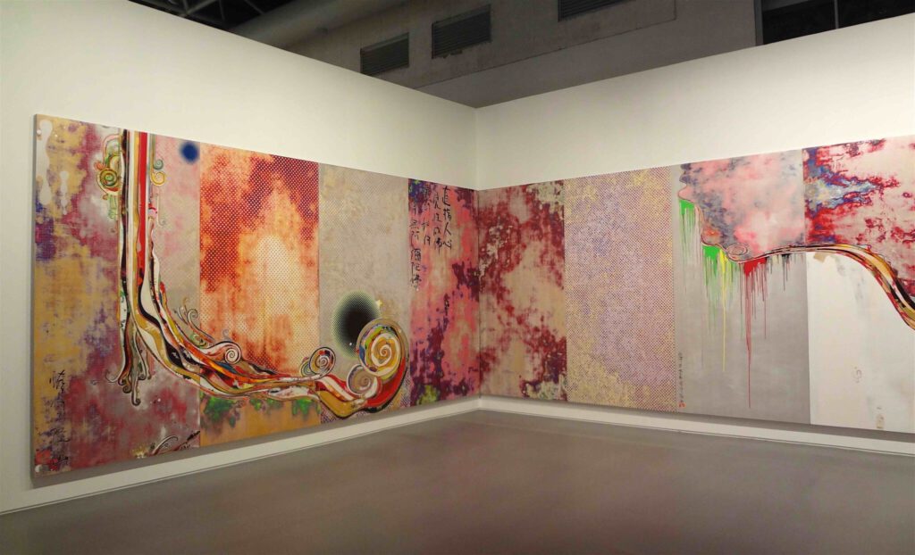 村上隆 Takashi Murakami “727-272 The Emergence of God At The Reversal of Fate” 2006-2009 (左側)