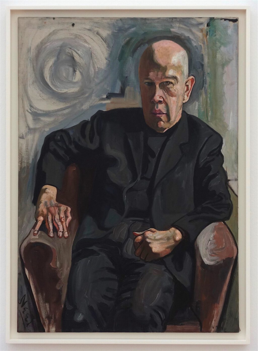 アリス・ニール「マックス・ホワイト」油絵、101.9 x 71.6 センチ、1961年