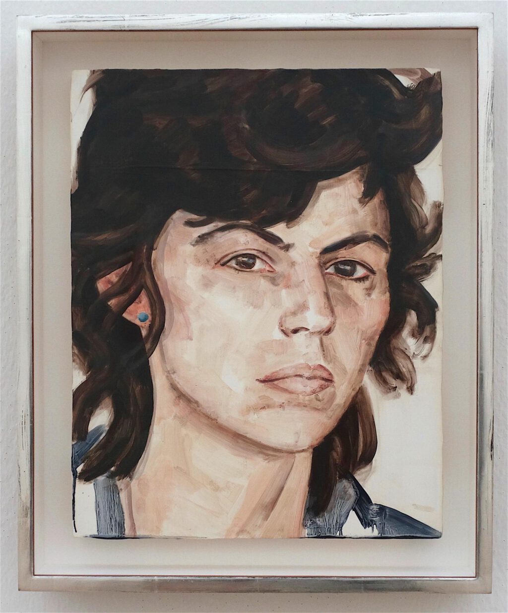 エリザベス・ペイトン「イサ・ゲンツケン1980年」木材に油彩、35.6 x 27.9 センチ、2010年