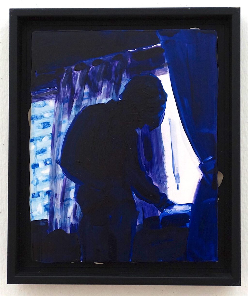 エリザベス・ペイトン「東京 (クレイグ)」木材に油彩と石膏、26 x 20.6 センチ、1997年