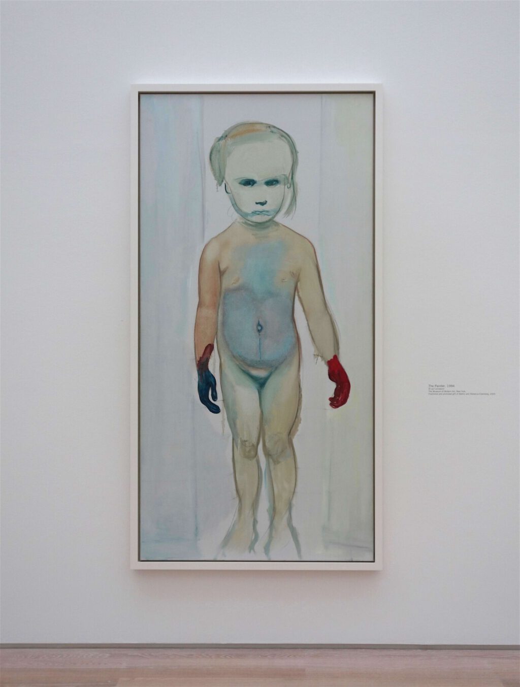 マレーネ・デュマ「画家」油絵、200.7 x 99.7 センチ、1994年