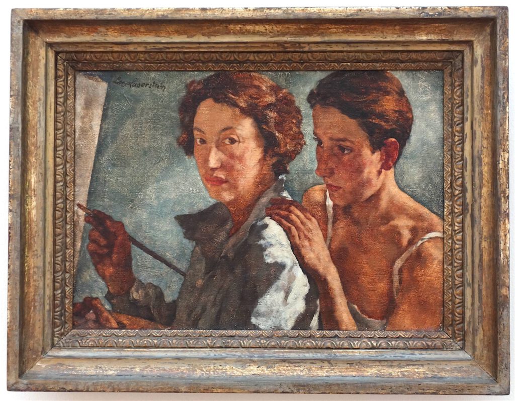 ロッテ・ラーゼルシュタイン「私と私のモデル」キャンバスに油彩、49.5 x 69.5 センチ、1929-1930年