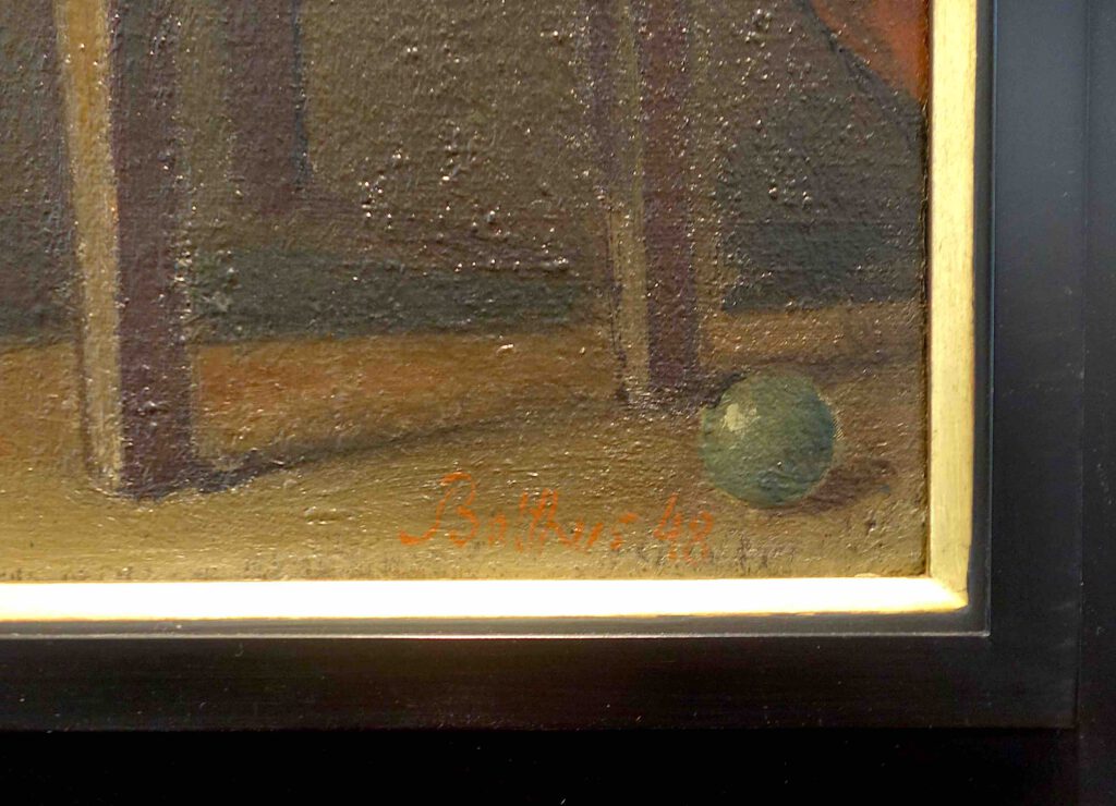 Balthus Le Poisson rouge 1948. Oil on canvas, 62.2 x 65.1 cm, detail (15 Mio US$) @ Acquavella