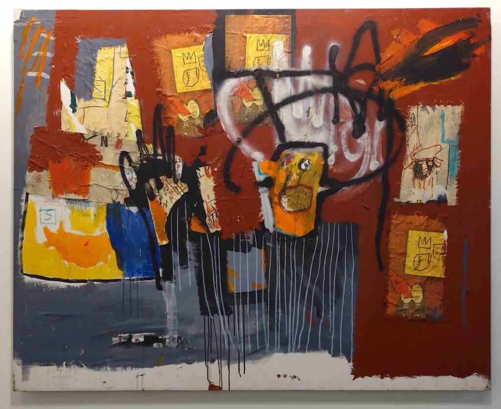Jean-Michel Basquiat untitled 1981Acrylic, spray paint, oil stick and Xerox collage on canvas @ CHEIM & READ