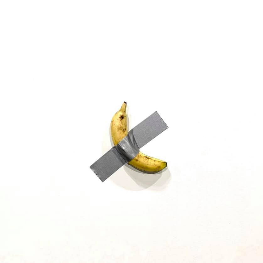 Maurizio Cattelan Comedian 2019, banana and tape