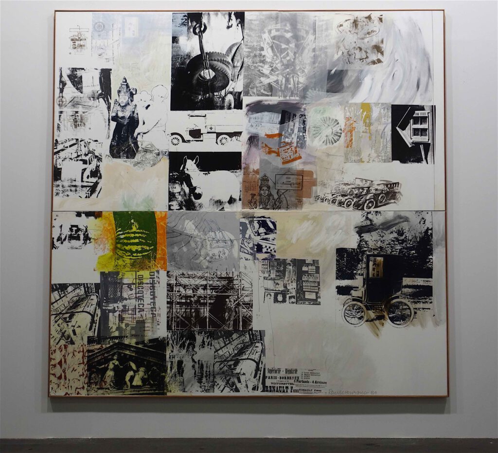 Robert Rauschenberg Rollings (Salvage) 1984, Acrylic, collage, and graphite on canvas; 386 x 395 cm