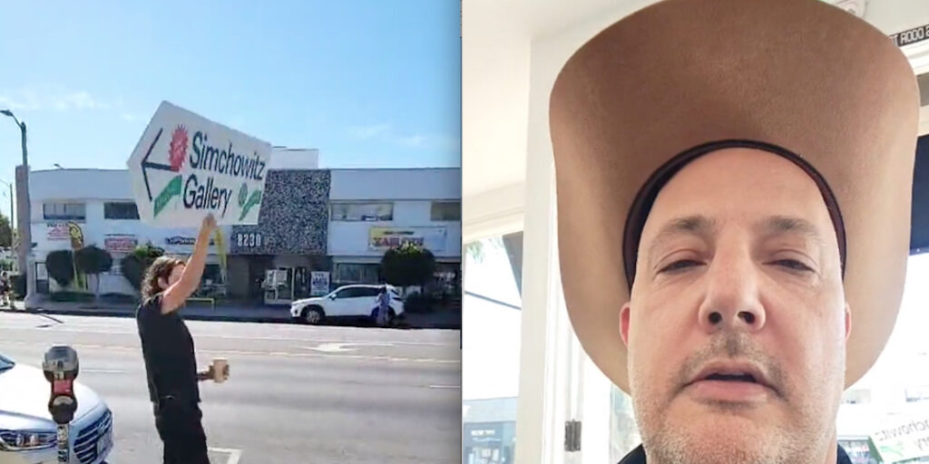 Simchowitz Gallery. 8255 Beverly Blvd. Los Angeles CA 90048, 2021:10:9, insta-screenshot