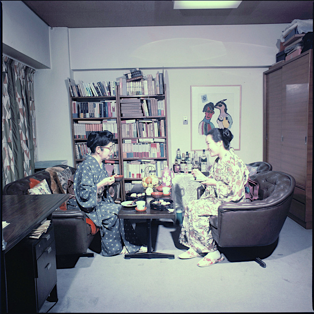 円地文子と瀬戸内晴美 1968年、オリジナル画像