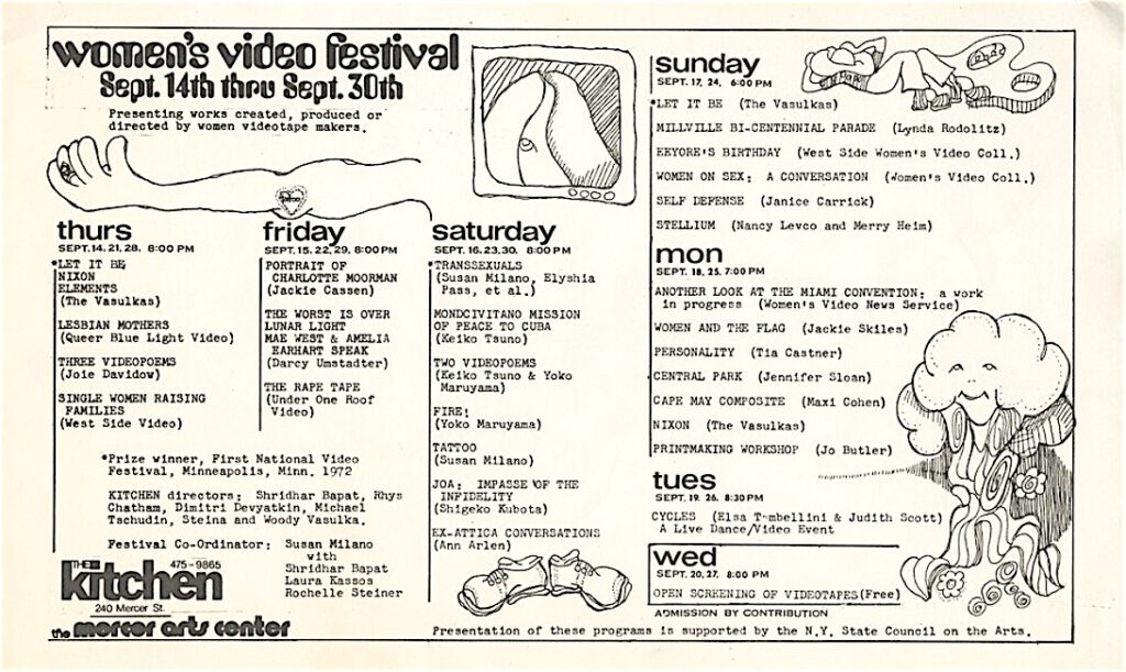 women’s video festival 1972