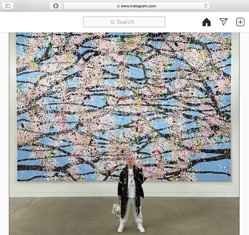 Fucked-up Cherry Blossoms with art worker Damien Hirst
