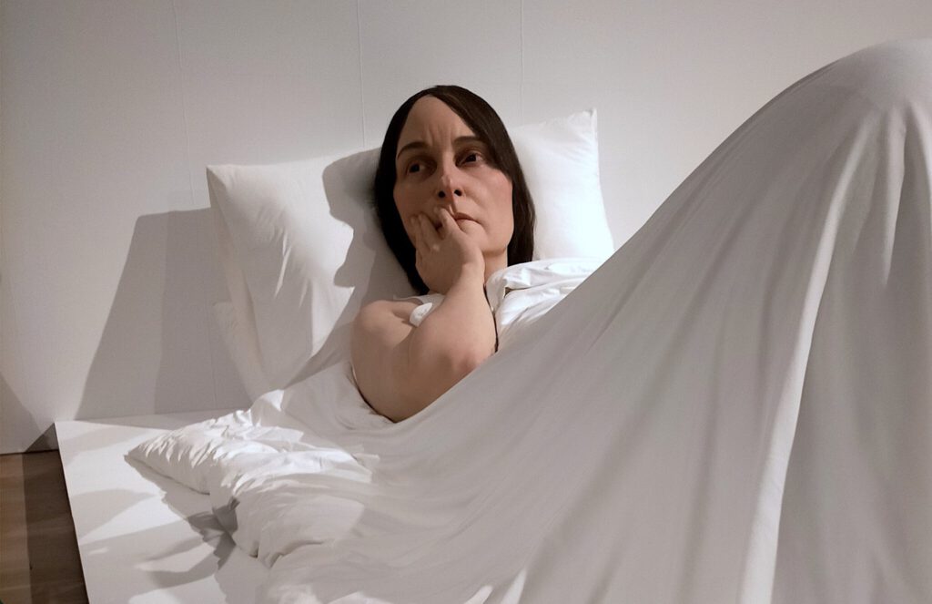 In Bed, Ron Mueck, 2005 (detail) . Photography Keith Whittle | "In Bed" Ron Mueck, 2005 (detail). Photography Keith Whittle