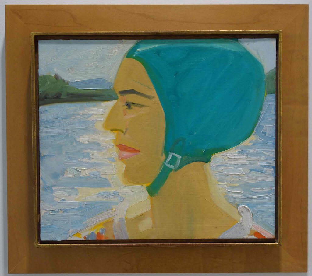 Alex Katz Ada with Bathing Cap No.3 1965. Oil on board, 30.5 x 35.6 cm @ GRAY