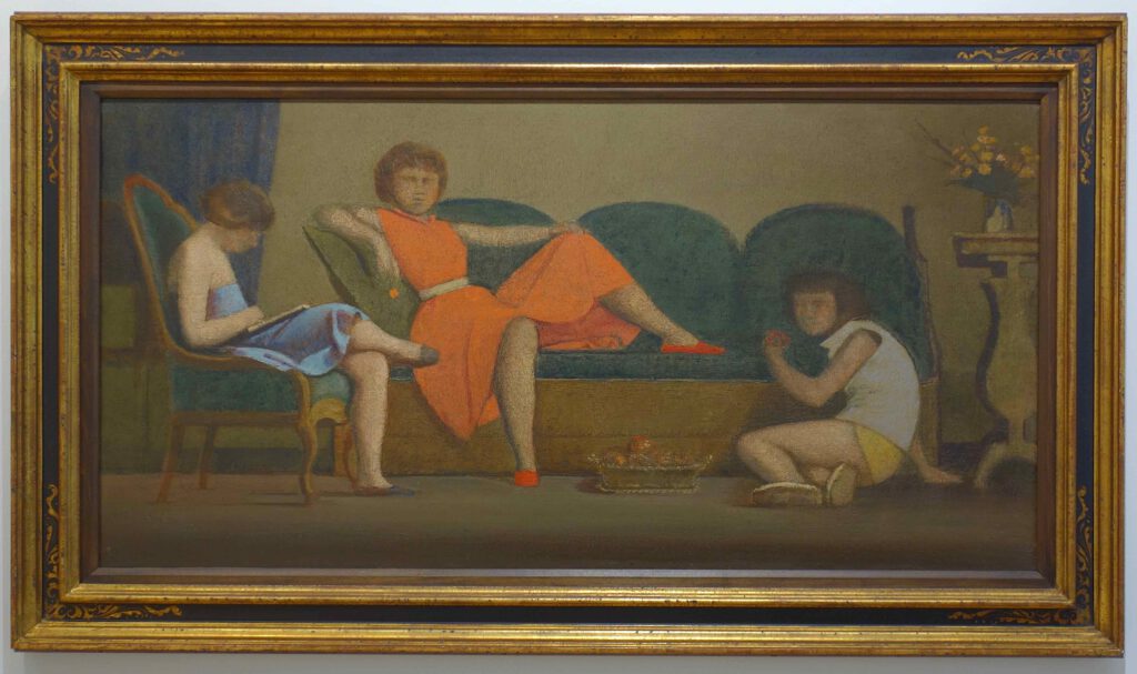 Balthus The Three Sisters 1954 Oil on canvas 60 x 120 cm @ Acquavella