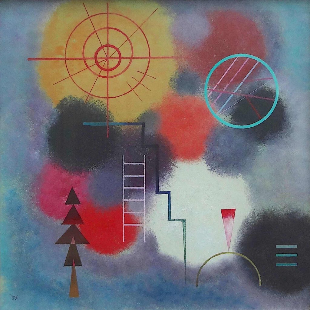 Wassily Kandinsky Leiterform (auf Flecken) 1929, Ölfarben auf Karton