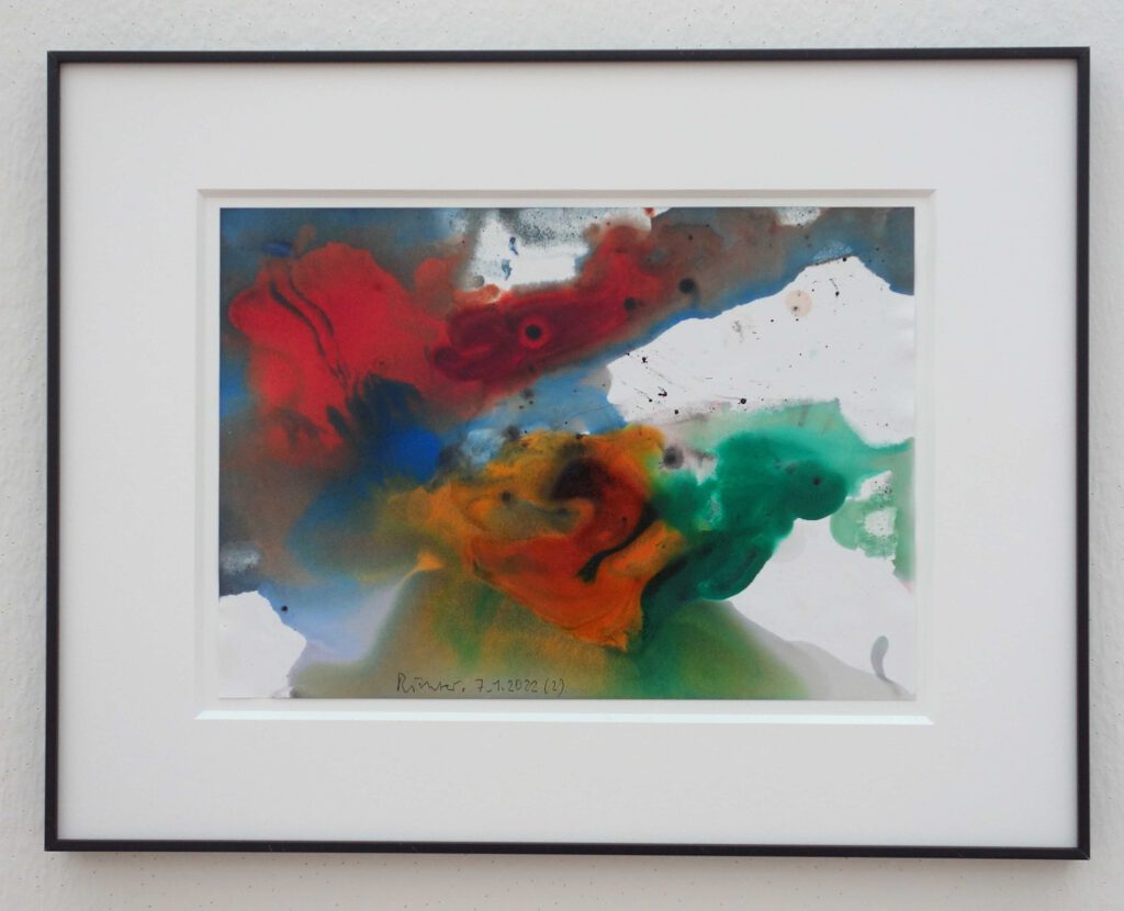 ゲルハルト・リヒター Gerhard Richter mood – 7.1.2022 (2) Glasmalfarben auf Papier 2022