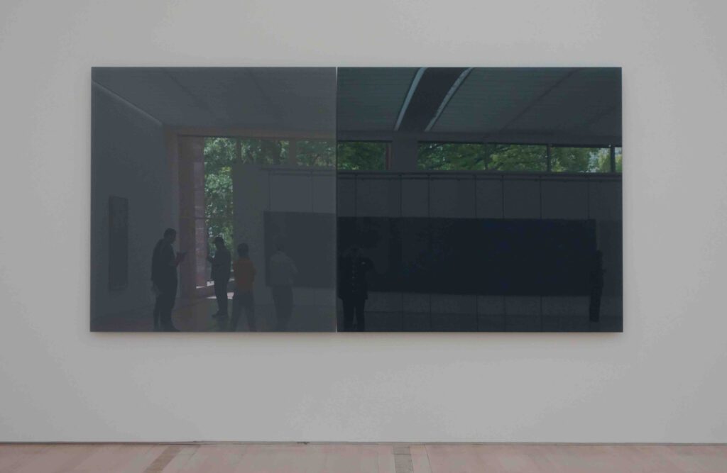 ゲルハルト・リヒター Gerhard Richter “Doppelgrau” 2014, Emailliertes Glas, 2-teilig @ Fondation Beyeler 2022