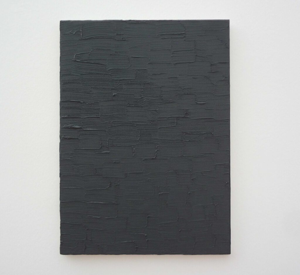 ゲルハルト・リヒター Gerhard Richter “Grau (Borke) ” 1973, Öl auf Leinwand (Privatsammlung)