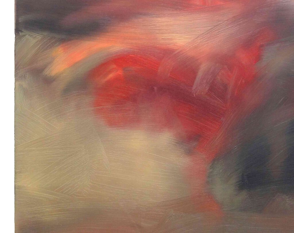 ゲルハルト・リヒター Gerhard Richter “Verkündigung nach Tizian” 1973, Öl auf Leinwand, Teil, Craquelure Detail 1