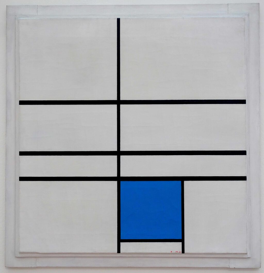 ピート・モンドリアン Piet Mondrian Komposition mit Doppellinie und Blau 1935