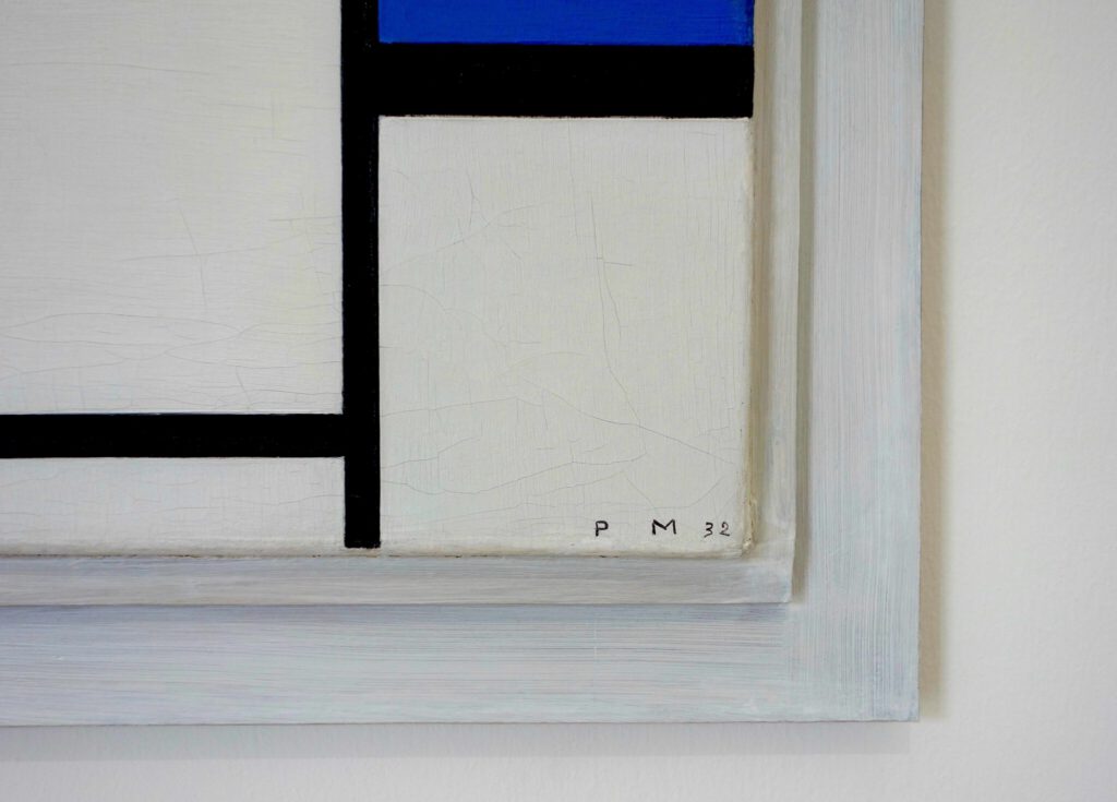 ピート・モンドリアン Piet Mondrian "Komposition mit Gelb und Blau" 1932, detail