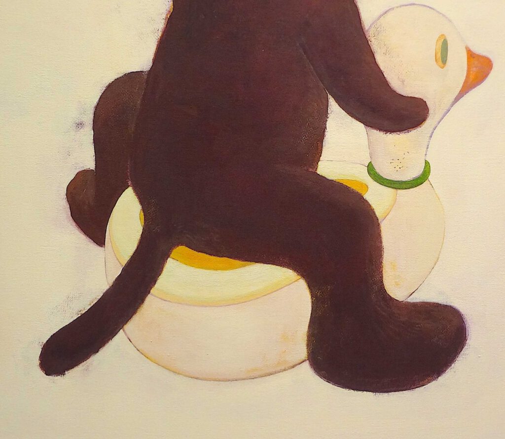 奈良美智 NARA Harmless Kitty 1994. Acrylic on canvas, 150 x 140 cm, detail 3