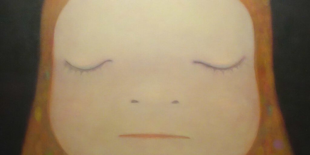 奈良美智 NARA Yoshitomo "Miss Moonlight" 2020. Acrylic on canvas, 245 x 222 cm, detail. Collection 森美術館 Mori Art Museum