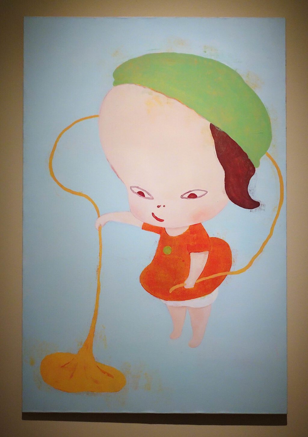 奈良美智 NARA Yoshitomo 「地雷探知機」Mine Detector 1993. Acrylic on canvas, 150 x 100 cm. 高松市美術館寄託 : Entrusted to Takamatsu Art Museum