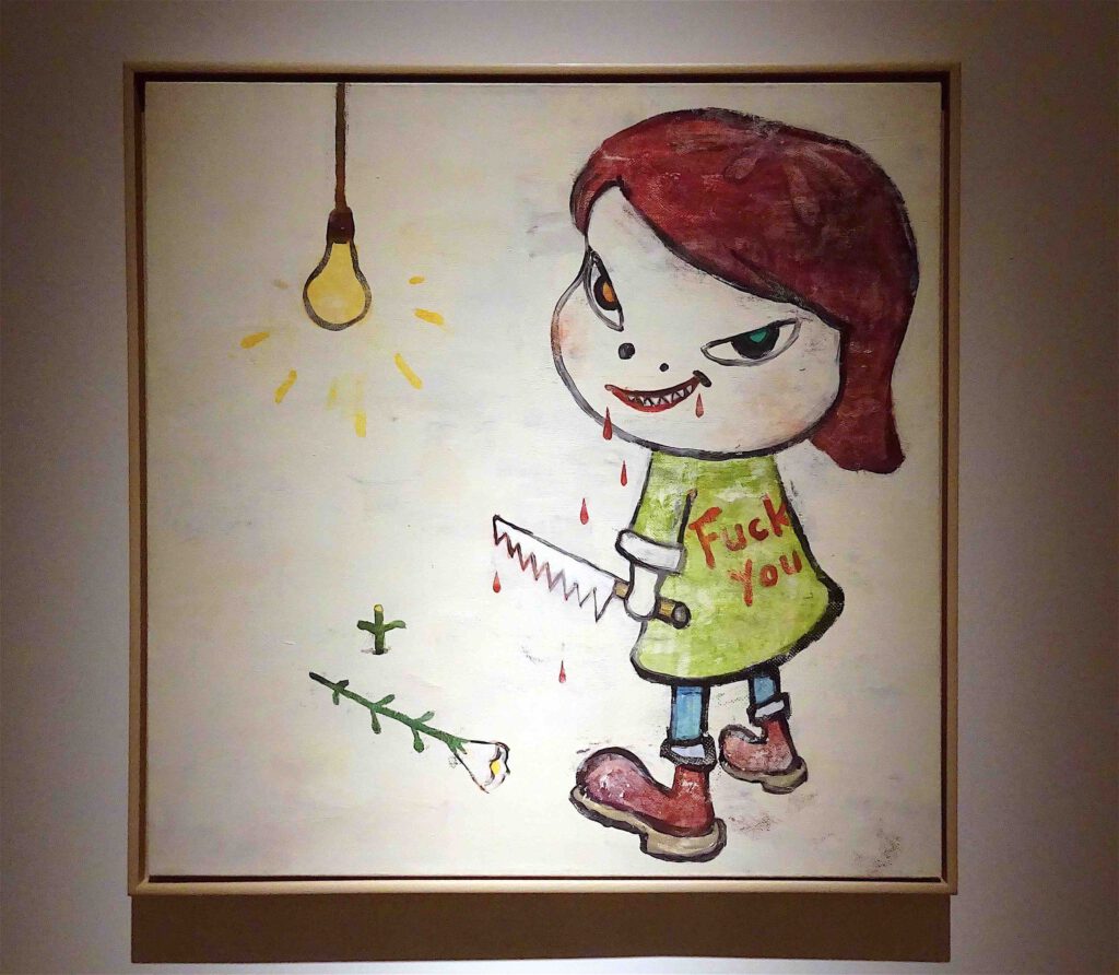 奈良美智 NARA Yoshitomo Dead Flower」1994, Acrylic on canvas, 100 x 100 cm, Private Collection