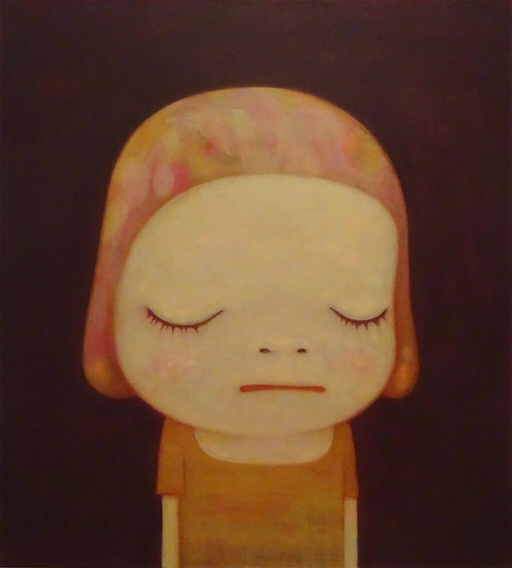 奈良美智 NARA Yoshitomo Dead of Night 「夜深人静 (簡体) 」2016. Acrylic on canvas, 100.5 x 91 cm. Private collection