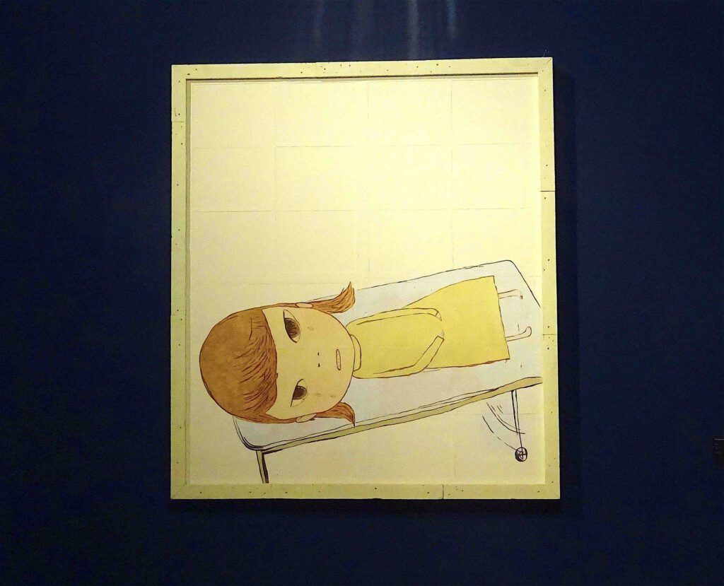 奈良美智 NARA Yoshitomo ”Emergency” 2013. Acrylic on wood, 211 x 186 cm