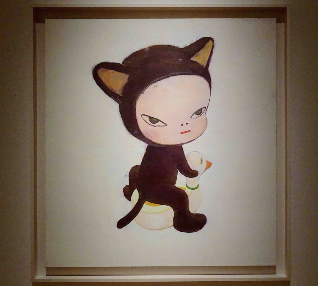 奈良美智 NARA Yoshitomo 「Harmless Kitty」1994. Acrylic on canvas, 150 x 140 cm. The National Museum of Modern Art, Tokyo