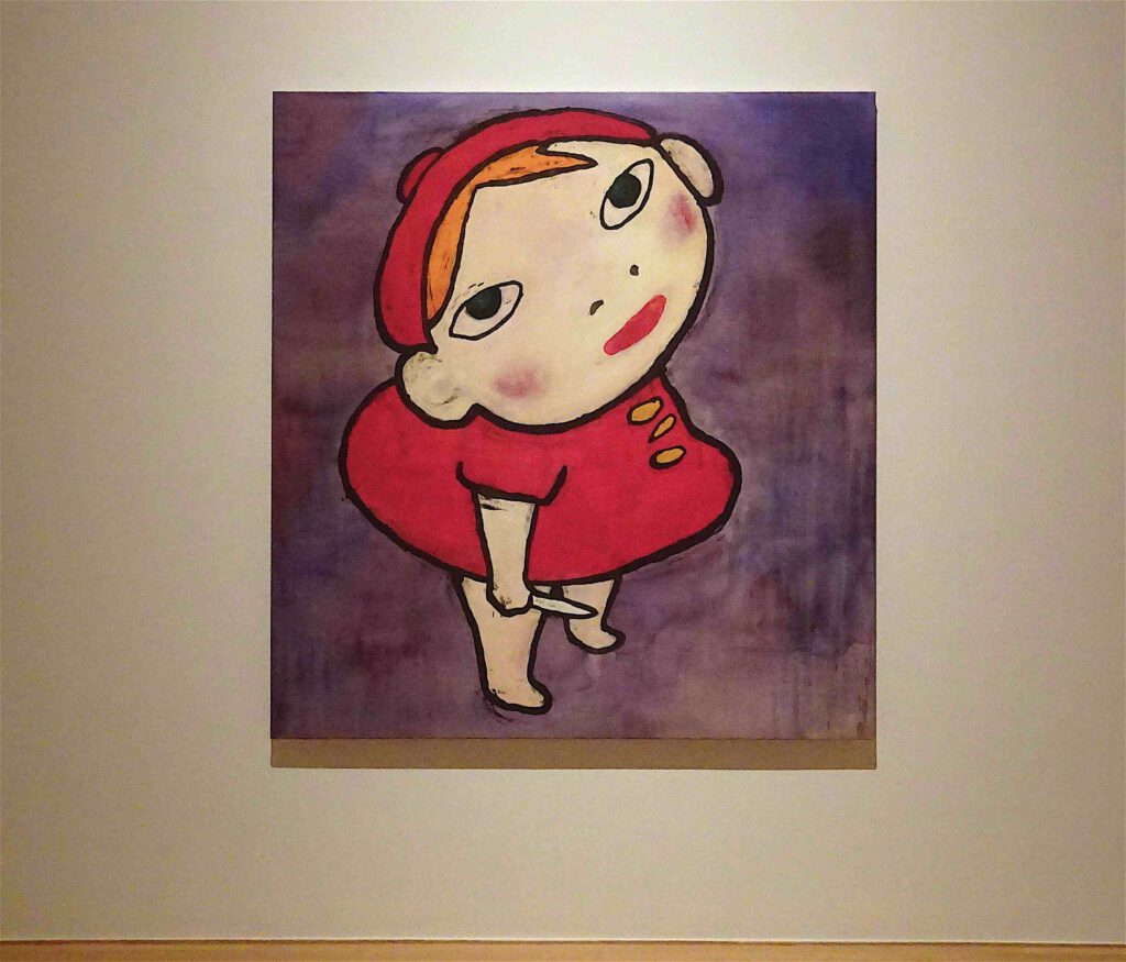 奈良美智 NARA Yoshitomo 「The Girl with the Knife in Her Hand」1991, Acrylic on canvas, 150.5 x 140.0 cm, Collection of Vicki and Kent Logan, fractional and promised gift to the San Francisco Museum of Modern Art