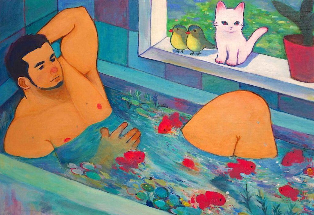 TORAJIRO 「My Favorites Goldfish」2022, acrylic on canvas