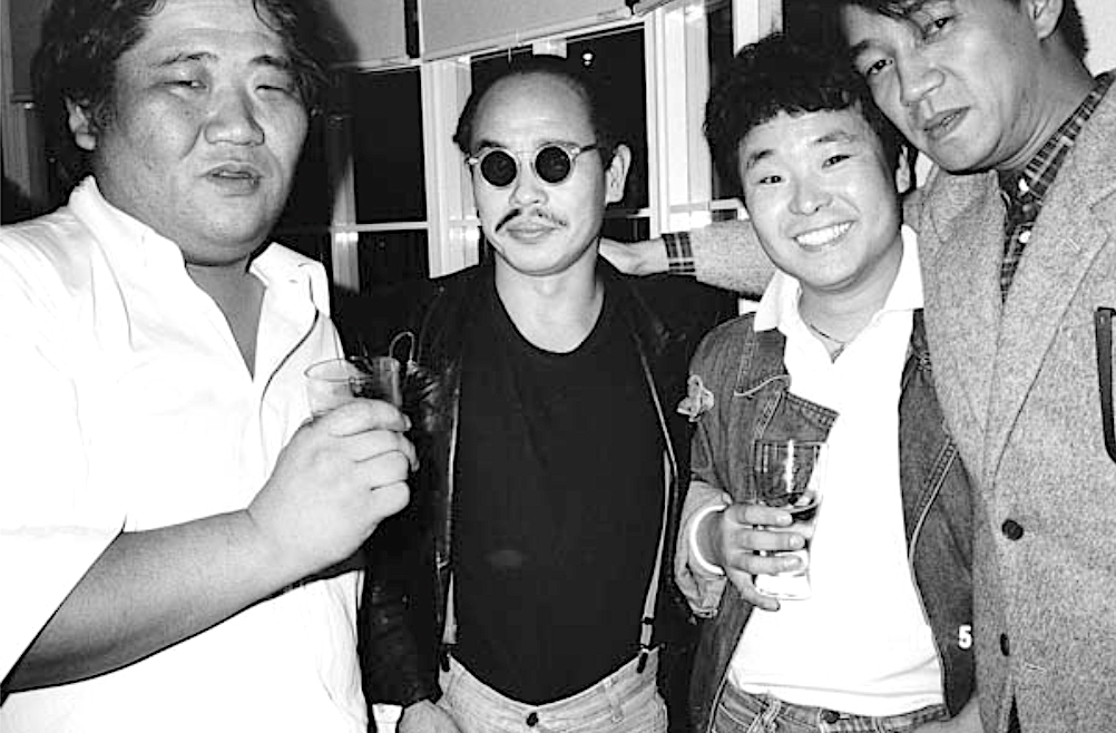 From left NAKAGAMI Kenji, ARAKI, KIM Duk Soo, SAKAMOTO Ryuichi 1984