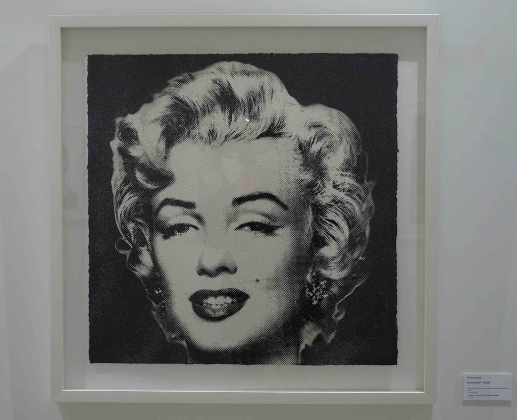 Mr. Brainwash “Diamond Girl (Black) ” 2016, 57.5 x 57.5 cm, Screenprint, with diamond dust and spray paint, ed.90