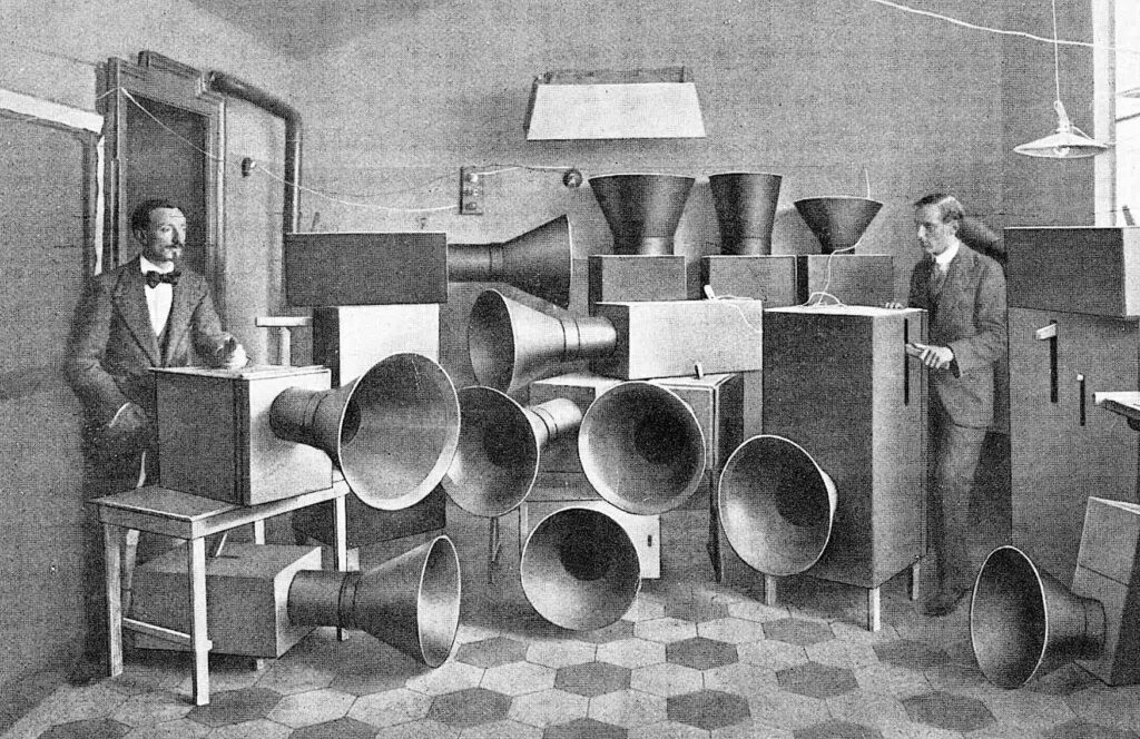 Noise instruments by Luigi Russolo