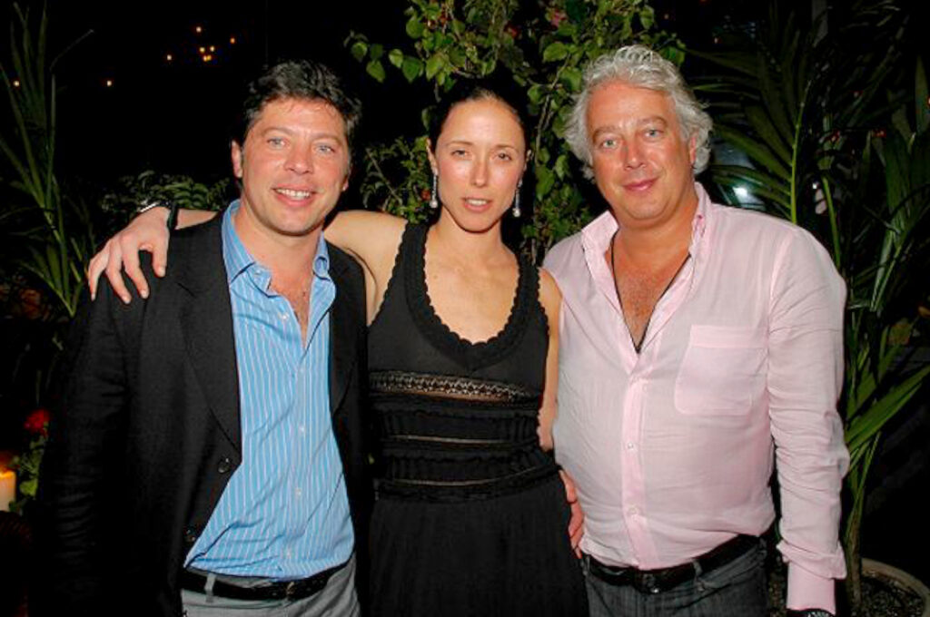 From left Art dealers Adam Lindemann and wife and art dealer Amalia Dayan with real estate mogul Aby Rosen
