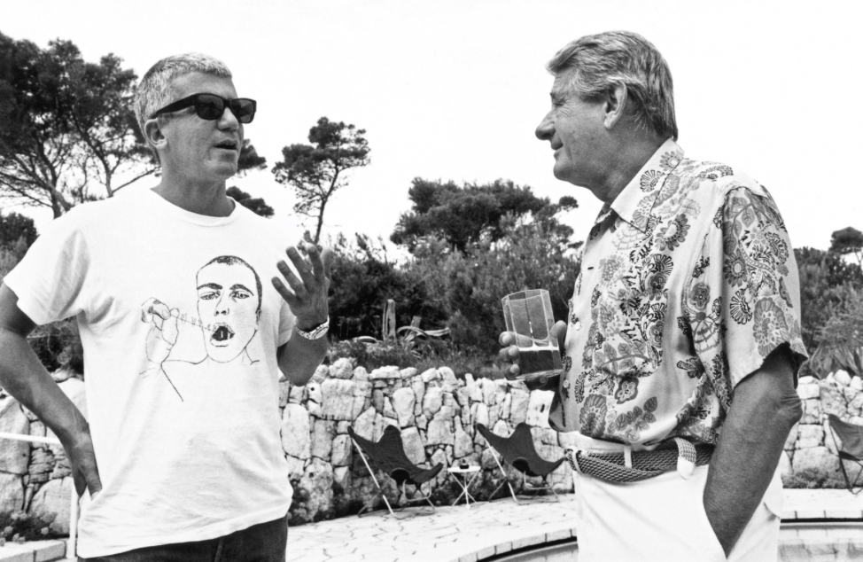 Larry Gagosian and Helmut Newton, Côte d’Azur, Antibes 1990’s