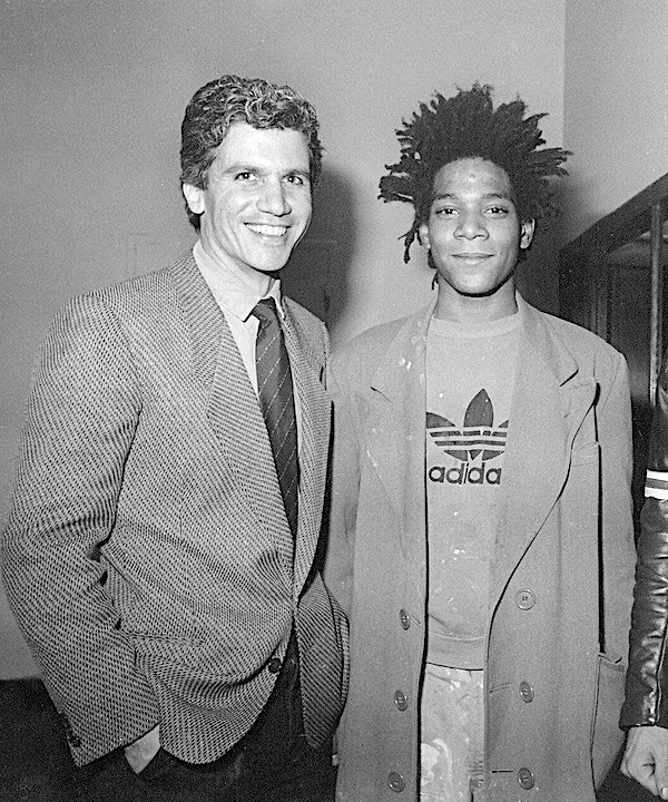Larry Gagosian and Jean- Michel Basquiat, date and photographer unkonwn