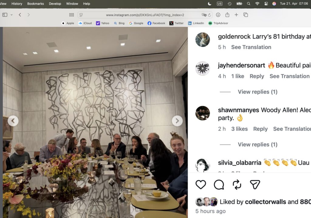 Larry Gagosian’s 81st Birthday Party at home