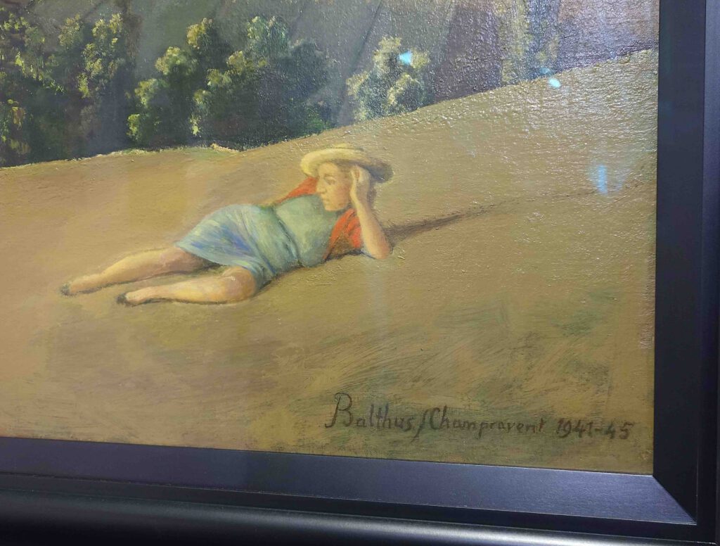 BALTHUS Paysage de Champrovent 1941-5, Oil on canvas, 96 x 130 cm, detail @ LUXEMBOURG + CO., Art Basel 2023